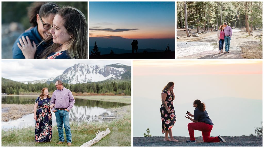 Collage of surprise proposal in Bend, Oregon