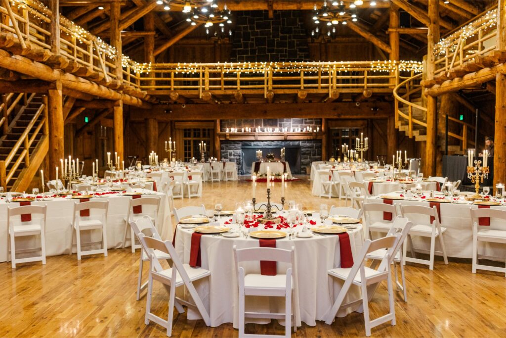 Reception space at great hall at sunriver resort