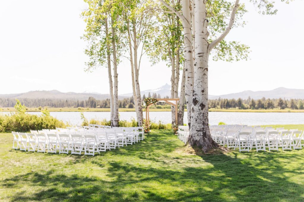 Black Butte Ranch Ceremony area apsen trees
