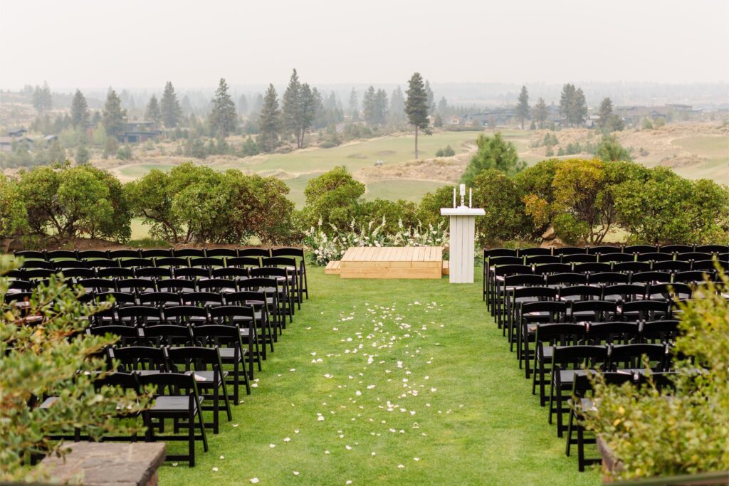 Outdoor ceremony at Tetherow