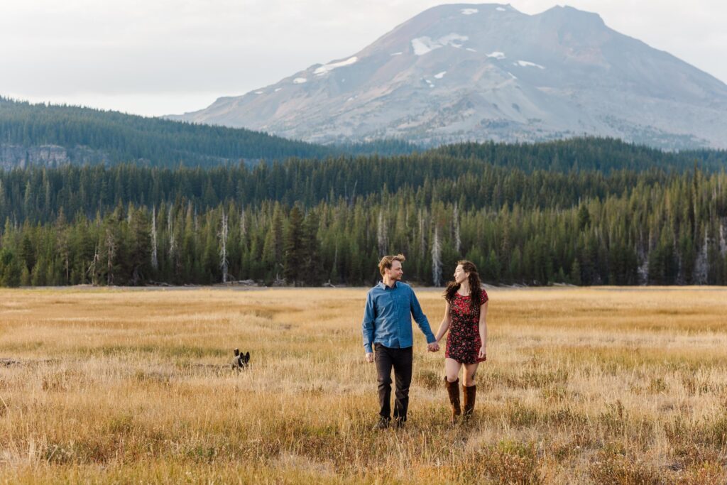 south sister engagement photo session