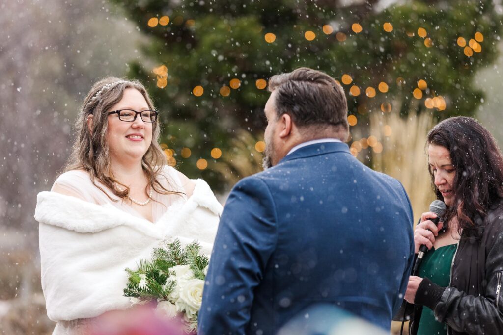 Winter ceremony at Aspen Lakes Golf Course